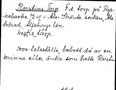 Bild på arkivkortet för arkivposten Kerstins Torp