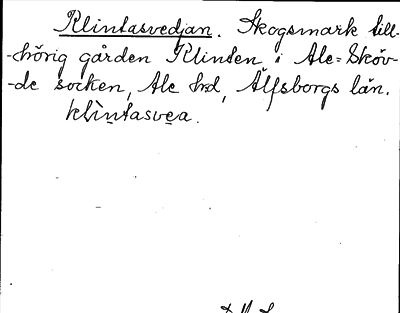 Bild på arkivkortet för arkivposten Klintasvedjan