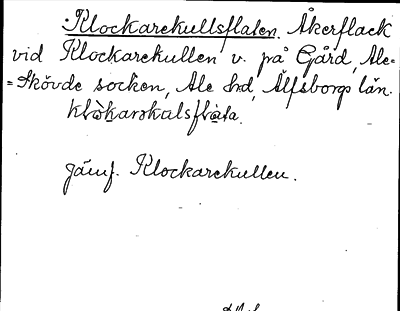 Bild på arkivkortet för arkivposten Klockarekullsflaten