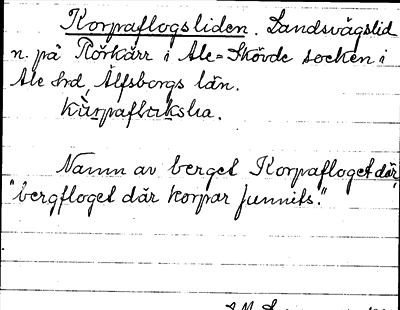 Bild på arkivkortet för arkivposten Korpaflogsliden