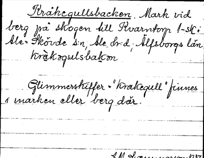 Bild på arkivkortet för arkivposten Kråkegullsbacken