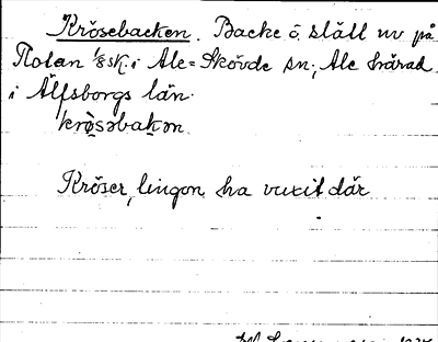 Bild på arkivkortet för arkivposten Krösebacken
