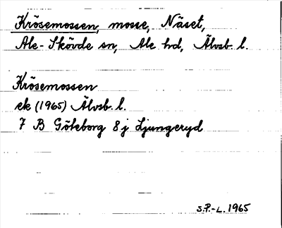 Bild på arkivkortet för arkivposten Krösemossen