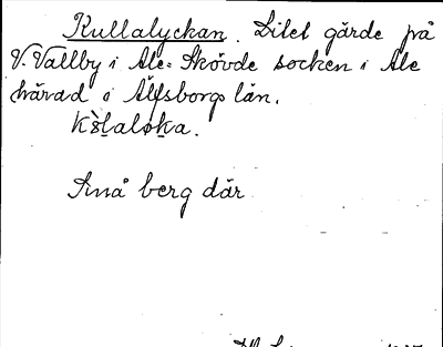 Bild på arkivkortet för arkivposten Kullalyckan