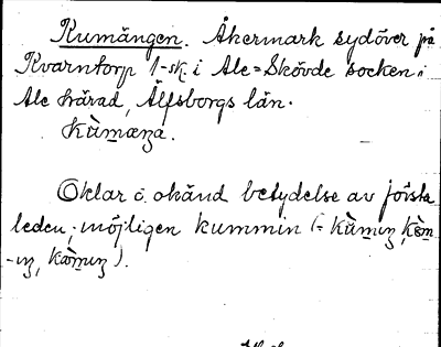 Bild på arkivkortet för arkivposten Kumängen