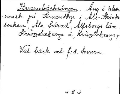 Bild på arkivkortet för arkivposten Kvarnbäcksängen