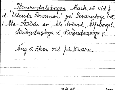 Bild på arkivkortet för arkivposten Kvarndalsängen