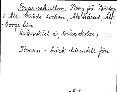 Bild på arkivkortet för arkivposten Kvarnekullen