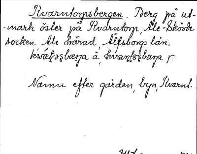 Bild på arkivkortet för arkivposten Kvarntorpsbergen