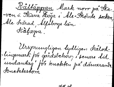 Bild på arkivkortet för arkivposten Kåltäppan