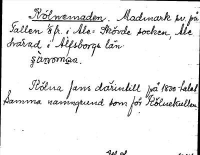 Bild på arkivkortet för arkivposten Kölnemaden