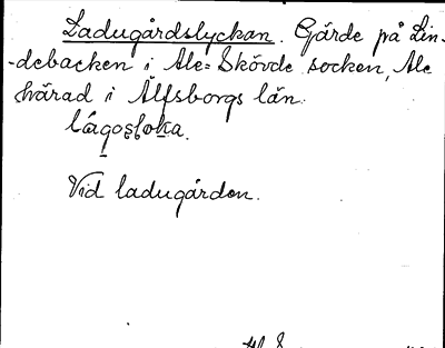 Bild på arkivkortet för arkivposten Ladugårdslyckan