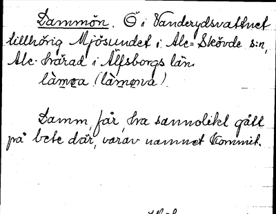 Bild på arkivkortet för arkivposten Lammön