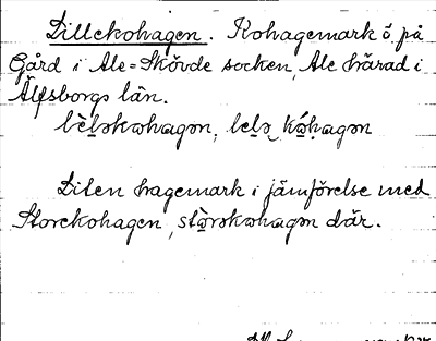 Bild på arkivkortet för arkivposten Lillekohagen