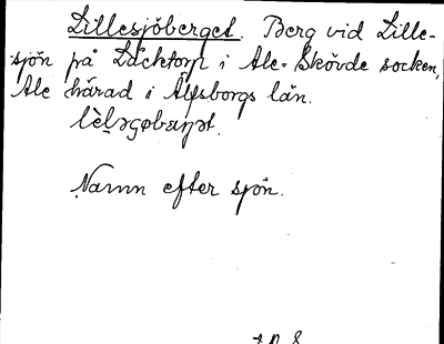 Bild på arkivkortet för arkivposten Lillesjöberget