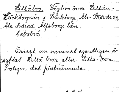 Bild på arkivkortet för arkivposten Lillåbro