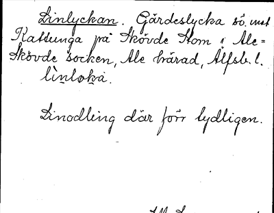 Bild på arkivkortet för arkivposten Linlyckan