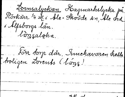 Bild på arkivkortet för arkivposten Lornsalyckan