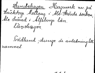Bild på arkivkortet för arkivposten Lundehagen