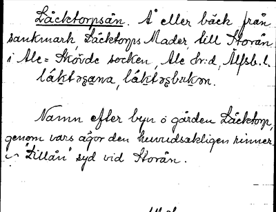 Bild på arkivkortet för arkivposten Låcktorpsås