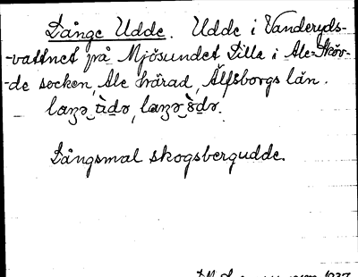 Bild på arkivkortet för arkivposten Långe Udde