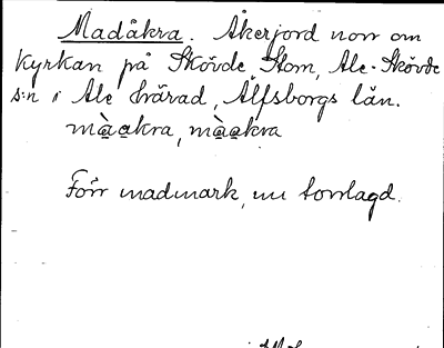 Bild på arkivkortet för arkivposten Madåkra