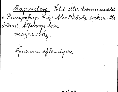 Bild på arkivkortet för arkivposten Magnusberg