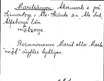 Bild på arkivkortet för arkivposten Maritsängen