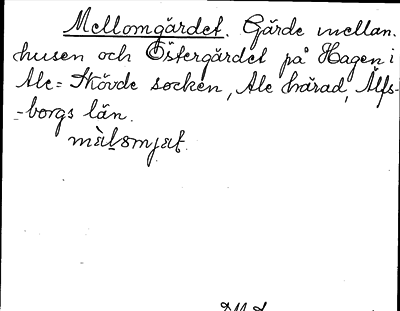 Bild på arkivkortet för arkivposten Mellomgärdet