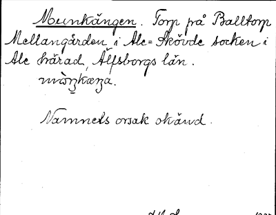 Bild på arkivkortet för arkivposten Munkängen