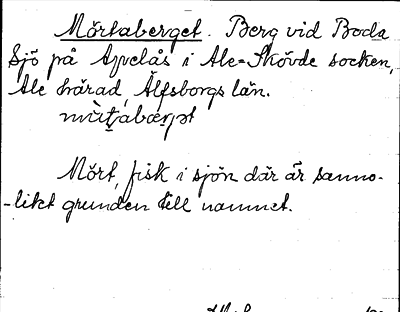 Bild på arkivkortet för arkivposten Mörtaberget