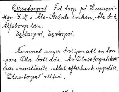 Bild på arkivkortet för arkivposten Orsetorpet