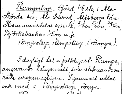 Bild på arkivkortet för arkivposten Rumpetorp