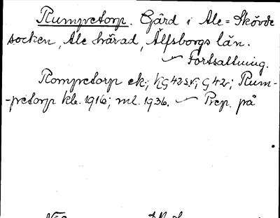 Bild på arkivkortet för arkivposten Rumpetorp