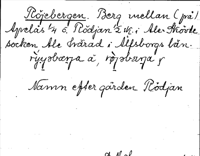 Bild på arkivkortet för arkivposten Röjebergen
