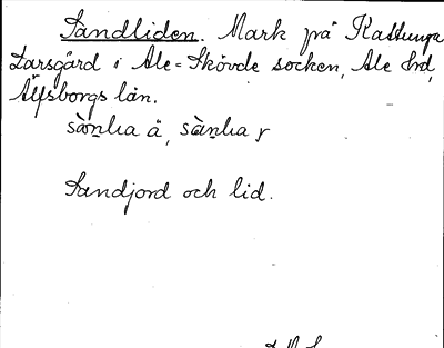 Bild på arkivkortet för arkivposten Sandliden