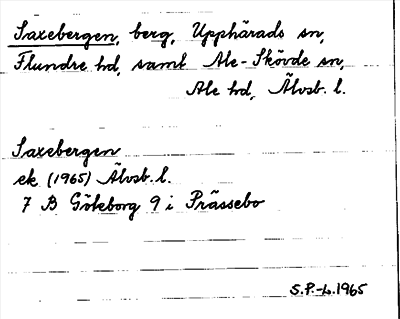 Bild på arkivkortet för arkivposten Saxebergen
