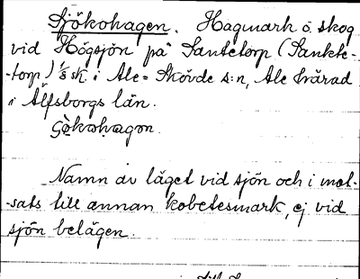 Bild på arkivkortet för arkivposten Sjökohagen