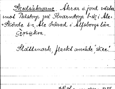 Bild på arkivkortet för arkivposten Skedsåkrarne