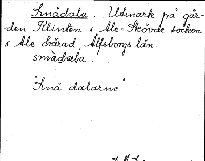 Bild på arkivkortet för arkivposten Smådala