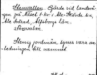 Bild på arkivkortet för arkivposten Stenvallen