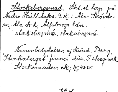 Bild på arkivkortet för arkivposten Stockebergsmad