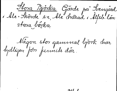 Bild på arkivkortet för arkivposten Stora Björka