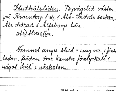 Bild på arkivkortet för arkivposten Stuthålsliden