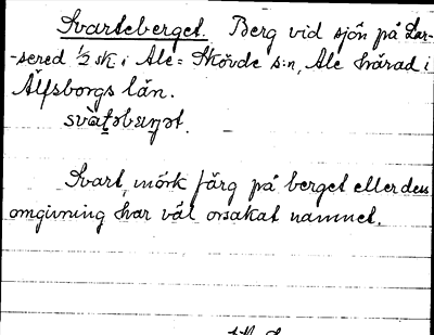 Bild på arkivkortet för arkivposten Svarteberget