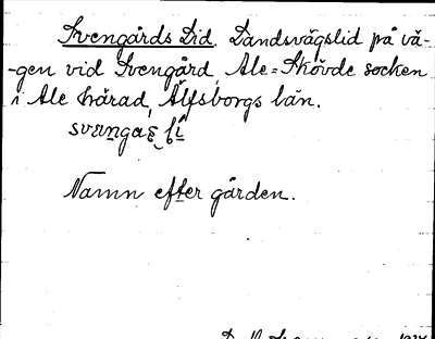 Bild på arkivkortet för arkivposten Svengårds Lid