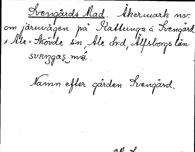 Bild på arkivkortet för arkivposten Svengårds Mad