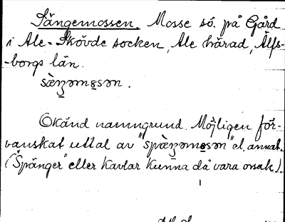 Bild på arkivkortet för arkivposten Sängemossen
