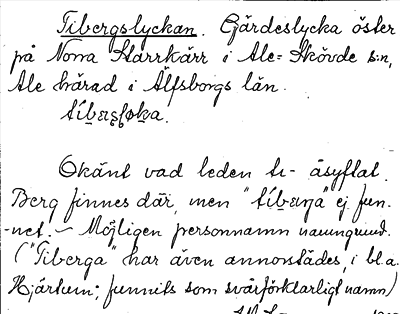 Bild på arkivkortet för arkivposten Tibergslyckan