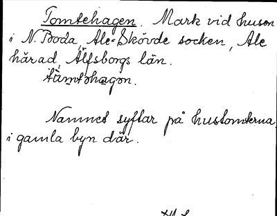 Bild på arkivkortet för arkivposten Tomtehagen